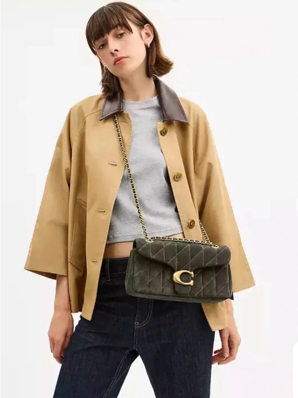 Coach (NWT) Tabby Shoulder Bag 26 With Quilting in Olive - Picture 16 of 17